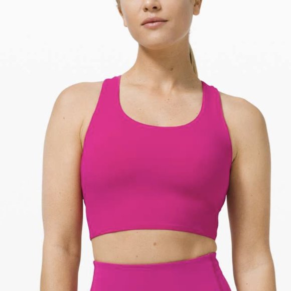 Lululemon Stash It Bra *Medium Support, B/C Cup Ripened Raspberry Pink Size 4 - Picture 3 of 11